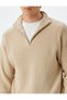 Winter Knitwear Sweater Half Zipper Basic Textured Viscose Blend - 5