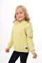 Light Green Girl's Oversized Hooded Off Shoulder Printed Sweatshirt - 3 Thread Raised - 2