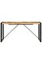 Dining Table | Brown and Black | Solid Mango Wood and Powder-Coated Steel - 2