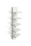 5-Tier Wall Shelf, Vertical Floating Pillar Shelf, Space Saving Multi Functional Storage Organizer - 5