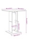Bistro Table White 60x60x75 cm Engineered Wood - 3