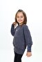 Füme Girls' Relax Fit Crew Neck Drop Shoulder Embroidery Printed Sweatshirt - 2 Thread - 3