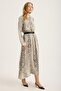Python Patterned Shirt Collar Dress - 3