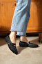Milan Black Stone Suede Band Detail Babette Shoes - 2