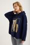 Gilded Panel Patterned Sweatshirt - 2