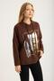 Gilded Panel Patterned Sweatshirt - 3