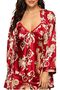 3-Piece Women's Satin Pajama Set with Dragon Print (Cami, Robe, Pants) TZ013 - 4