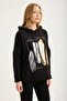 Gilded Panel Patterned Sweatshirt - 3