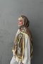 Yellow Mahra Authentic Indian Silk Shawl - 2