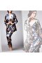 3-Piece Women's Satin Pajama Set with Dragon Print (Cami, Robe, Pants) TZ013 - 5