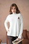 Women's Mock Neck Embroidery Detail Slit Knitwear Sweater - 5