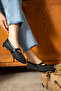 Milan Black Stone Suede Band Detail Babette Shoes - 3