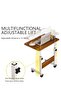 80x40cm Height Adjustable PC Notebook Standing Laptop Cart End Side for Bedroom Living Room - 4