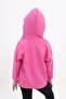 Fuchsia Girl's Relax Fit Hooded Off-Shoulder Printed Sweatshirt - 2 Thread - 3