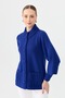 Women's Mock Neck Quarter Sleeve Short Wool Coat Dark Blue - 3