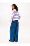 Tjw Striped Logo Women's White Sweater Dw0Dw21682Ybh - 4