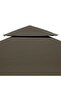 2-Tier Gazebo Top Cover 310 g/m² 3x3 m Taupe - 2