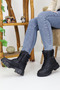 Women's Lace-Up Zippered Buckle Thick Sole Boots Winter Waterproof 510 - 4