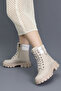 Women's Lace-Up Zippered Buckle Thick Sole Boots Winter Waterproof 510