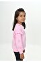 Pink Girls' Relax Fit Crew Neck Drop Shoulder Printed Sweatshirt - Ruffled Sleeves & 2 Thread - 3