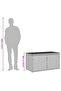 Garden Storage Cabinet Black 110x55x60.5 cm Poly Rattan - 3