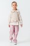 Knitted Floral Detailed Girl's 3-Piece Set - 26K 4479