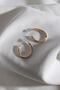 Vintage Oval Gold Hoop Earrings - 2