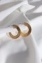 Vintage Gold Hoop Earrings - 2