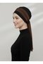 Nova Bandana Black-Copper Ready-To-Wear Turban Hijab Bonnet Suitable for Medical Use