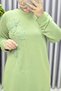 Women's Clothing Plus Size Modal Floral Applique Tunic - 6