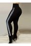 Women's High Waist Side Striped Detail Diver Leggings - 3