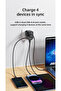 شاحن 4 اجهزه في وقت واحد منفذ USB-C + منفذ USB-A مزدوج +مقبس 8 منافذ