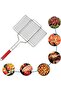 BBQ Grill Rack Barbecue Rack with Wooden Handle, Durable Wire Grill Stand,