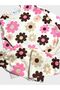 Girl's Cotton Fleece-Lined Cream Color Daisy Patterned Long Sleeve Winter Pajamas Set - 3