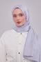Silver geometric pattern jacquard shawl - 3