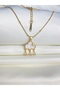 Rain Drop Cloud Steel Gold Necklace Non-Tarnish Zircon Stone Gift Trend