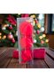 New Year Ball 8cm Velvet 3-Piece with Bow Red Ast7261 - 3
