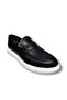 Rasgo 5130-26 Leather Bow Buckle Men's Shoes Black White