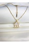 Rain Drop Cloud Steel Gold Necklace Non-Tarnish Zircon Stone Gift Trend - 7