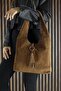 Caramel Genuine Cowhide Suede Tasseled Magnetic Closure Medium Size Daily Shoulder Bag - 4