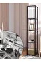 Floor Lamp with Shelves, Modern Wooden Corner Shelf Lamp (Bulbs Not Included) - 3