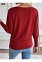 New Season Women's Pearl Round Neck Long Sleeve Viscose Blouse - 2