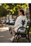 Women's Loose Fit Backless Printed Oversized Hoody Sweatshirt - Modal Winter Hooded - 2