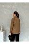 Lined Short Cashmere Leya Jacket with Side Belt Detail - 7