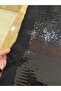 Black Shiny Sequin Fabric 135 cm – Sparkling Fabric for Evening Dresses and Gowns, Stretchy Sequined - 3