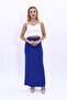 Cobalt Blue Color Long Pencil Skirt