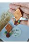Lightweight Big Dangle Natural Stone Handmade Polymer Clay Earrings Special Design Steel Earring with Attachment - 4
