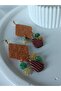 Lightweight Big Dangle Natural Stone Handmade Polymer Clay Earrings Special Design Steel Earring with Attachment - 8