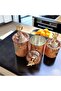 Copper Spice Bowl 3-Piece Japanese Rose Spice Bowl Set Copper Hammered Spice Bowl Copper Storage Container - 3