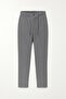 Men's Smoked Gray Pants Sports Pants with Elastic Waist